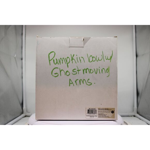 Dept 56 - Pumpkin Candy Bowl with Ghost and Wiggle Arms - Picture 3 of 3